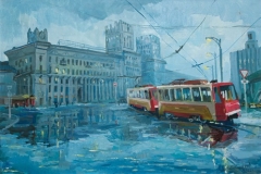 Алексей Корабельников. Одинокий трамвай вблизи вокзала (2012)