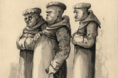 Артур Бартэльс. Три монаха (1863)