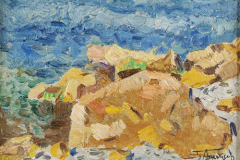 Борис Аракчеев. Кавказский берег. Оранжевые камни (1973)