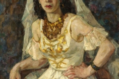 Евгений Зайцев. Портрет народной артистки БССР Александры Николаевой (1943)