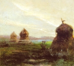 Фердинанд Рущиц. Пейзаж со стогами