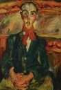 Хаим Сутин. Мужчина в красном шарфе