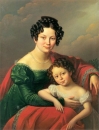 Иосиф Олешкевич. Портрет молодой женщины с ребенком (1824)