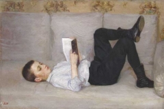 Исаак Аскназий. С книгой (1898)