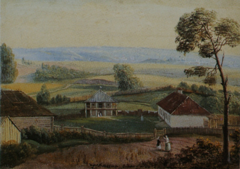 Иван Хруцкий. Вид в имении (1847)