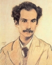 Леон Бакст. Портрет Андрея Белого (1905)