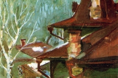 Лев Лейтман. Красные крыши (1943)