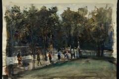 Лев Лейтман. На остановке (1959)