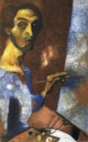 Марк Шагал. Автопортрет с мольбертом
