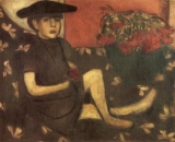 Марк Шагал. Девочка на софе
