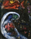 Марк Шагал. Невеста с синим листом