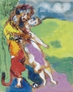 Марк Шагал. Лев в любви (Басни о фонтане) (1929)