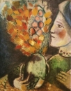 Марк Шагал. Женщина с букетом