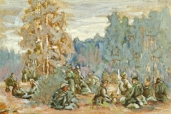 Павел Гавриленко. На привале 1943
