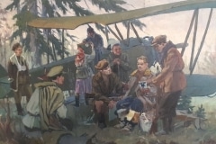 Павел Гавриленко.На партизанском аэродроме. 1950 г Первый вариант работы