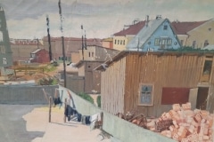 Павел Гавриленко.Окраина нового Минска.(2-ой вариант работы)1957