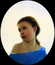 Сергей Зарянко. Портрет девочки в голубом платье (дочь художника), 1840