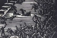 Соломон Юдовин. Расстрел демонстрации на лестнице в Одессе в 1905 году (1934)