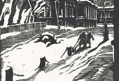 Соломон Юдовин. У театра им.А.С.Пушкина (1947)