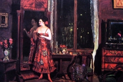 Станислав Жуковский. Перед маскарадом (Портрет жены) (1923)
