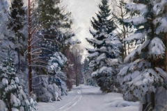 Станислав Жуковский. Колея на снегу (1928)
