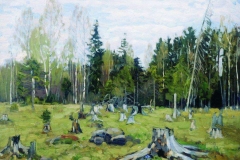 Станислав Жуковский. Лесная вырубка (1909)