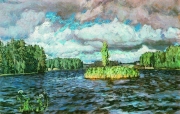Станислав Жуковский. Озеро Молдино (1909)
