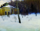 Станислав Жуковский. Под вечер. В заброшенной усадьбе зимой (1897)