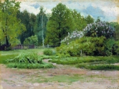 Станислав Жуковский. Сирень в парке (1930)