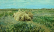 Станислав Жуковский. Скирды в поле (1900)