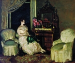 Станислав Жуковский. В комнате (1920)