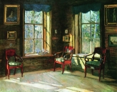 Станислав Жуковский. Весенние лучи. Интерьер (1913)