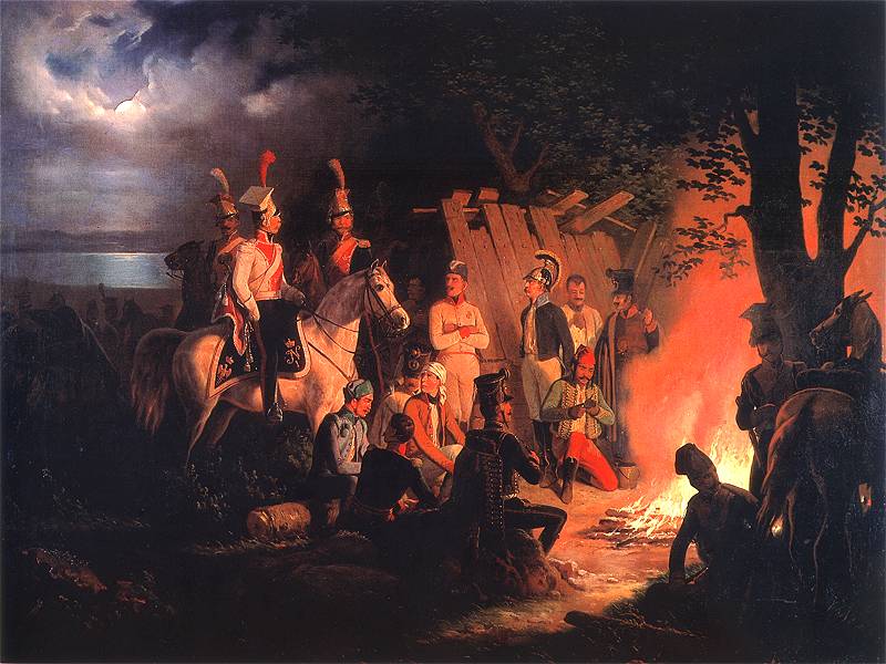 Януарий Суходольский. Битва польских уланов под Вагром (1859)