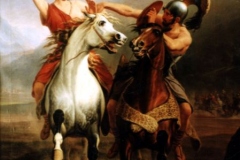 Януарий Суходольский. Битва амазонок с греками (1845)