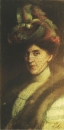 Юдель Пэн. Портрет неизвестной в шляпе с вуалью