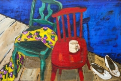 Жанна Капустникова. Желтое платье и туфли (1994)