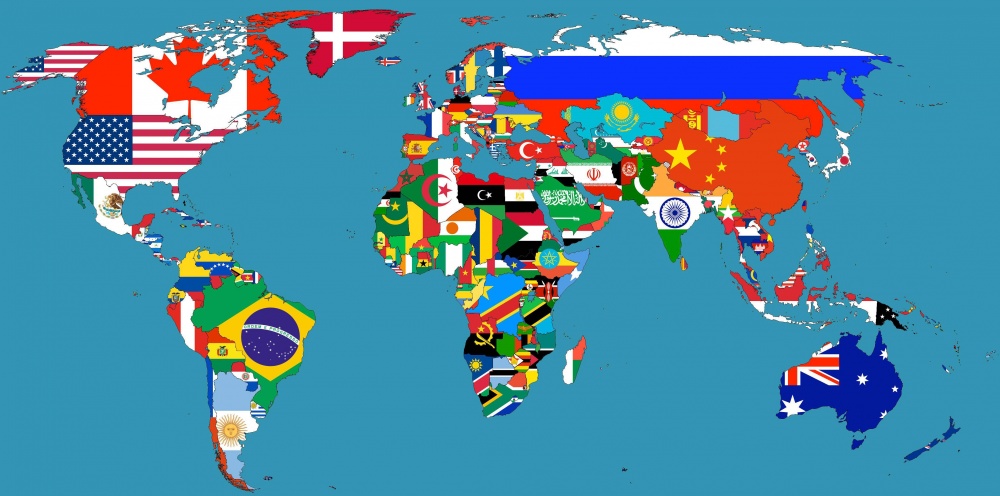 Карта флагов мира
