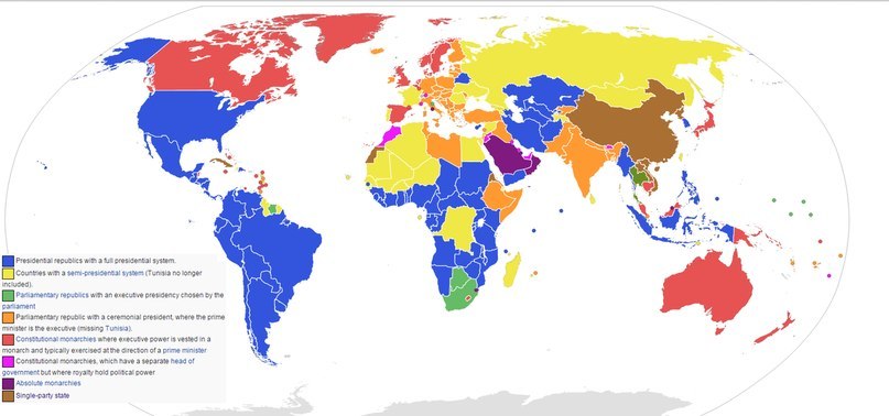 Карта (формы правления в мире)