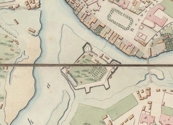 Брестский замок на плане 1823 года