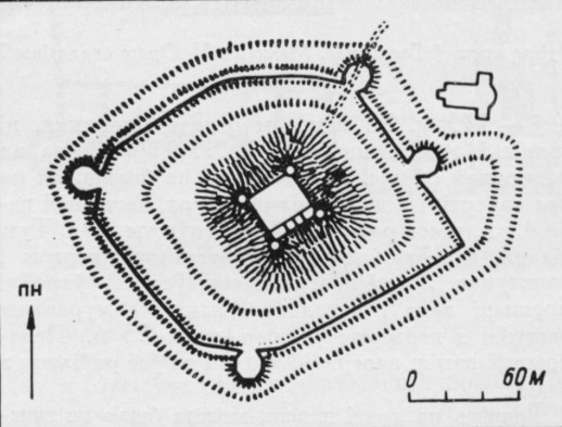Схема Геранёнского замка. Вид сверху