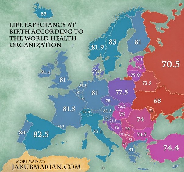 Средняя продолжительность жизни в Беларуси