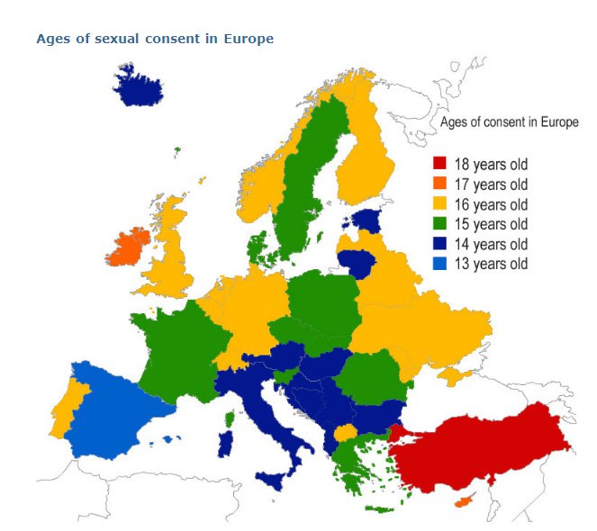 Возраст сексуального согласия в Европе