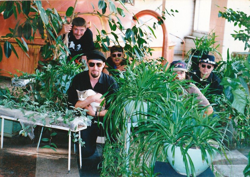 Группа "Крама" на пивзаводе "Крыница" в 1995 году