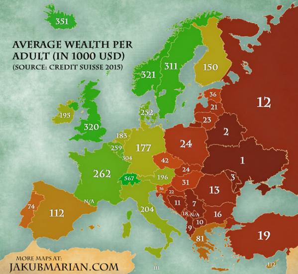 Беларусь на картах. Рейтинг бедности стран
