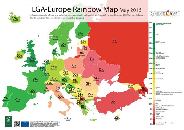 Европейский рейтинг гомофобии
